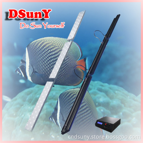Dsuny No Fan No Noise LED Aquarium Lights for Saltwater Reef Tanks/ Dimmable 72" Aquarium LED Lighting